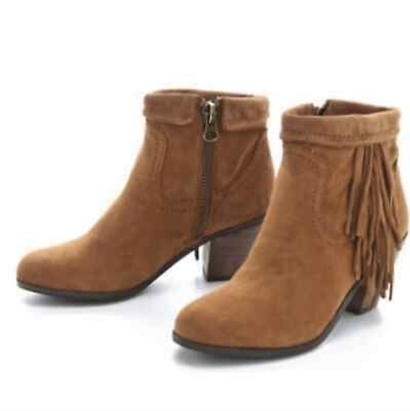 Sam Edelman Womens Louie Western Fringle Ankle Suede Booties shoes sz 8 - Picture 2 of 16